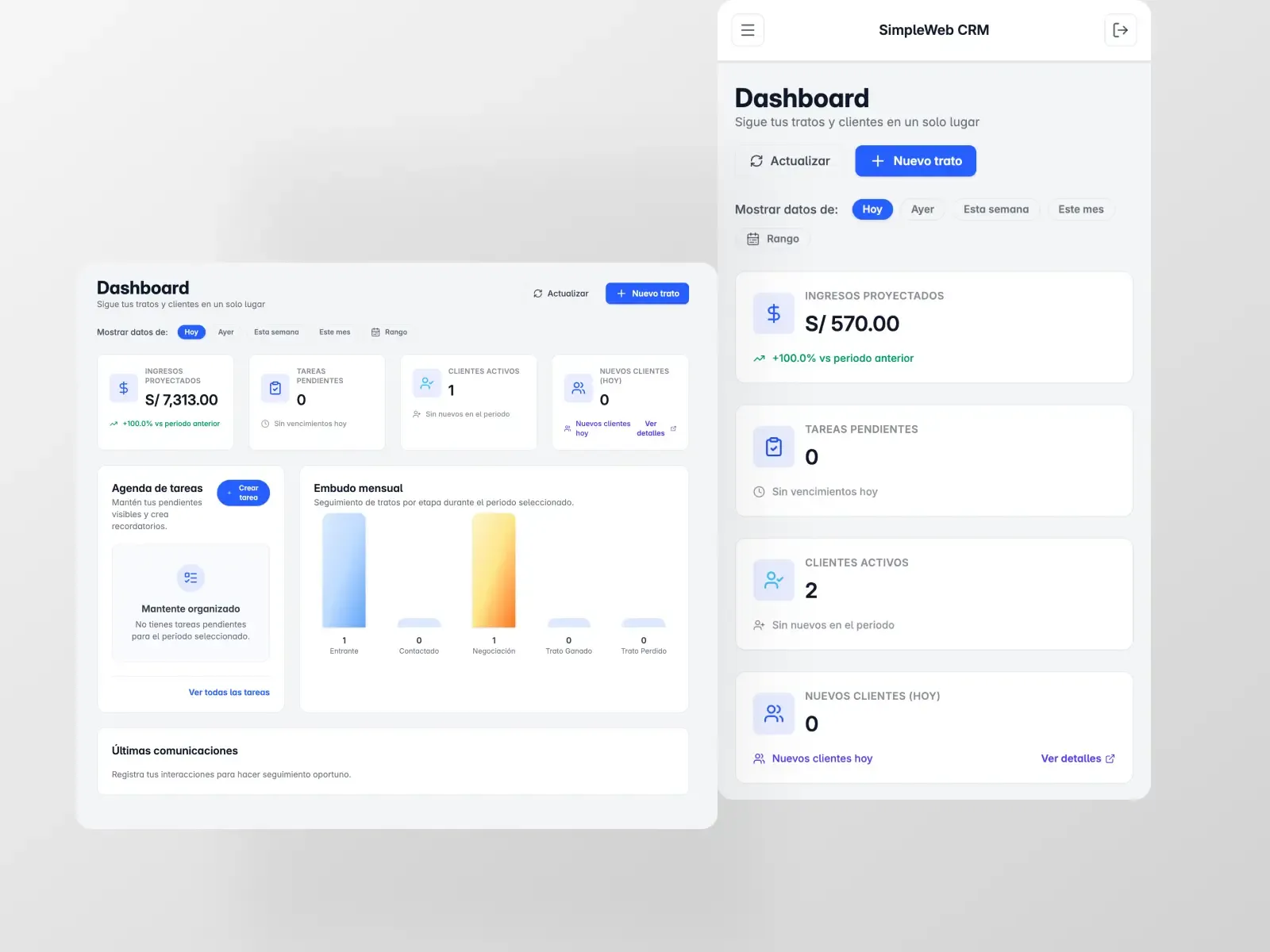 cover preview of SimpleWeb CRM – Sistema de Gestión de Clientes