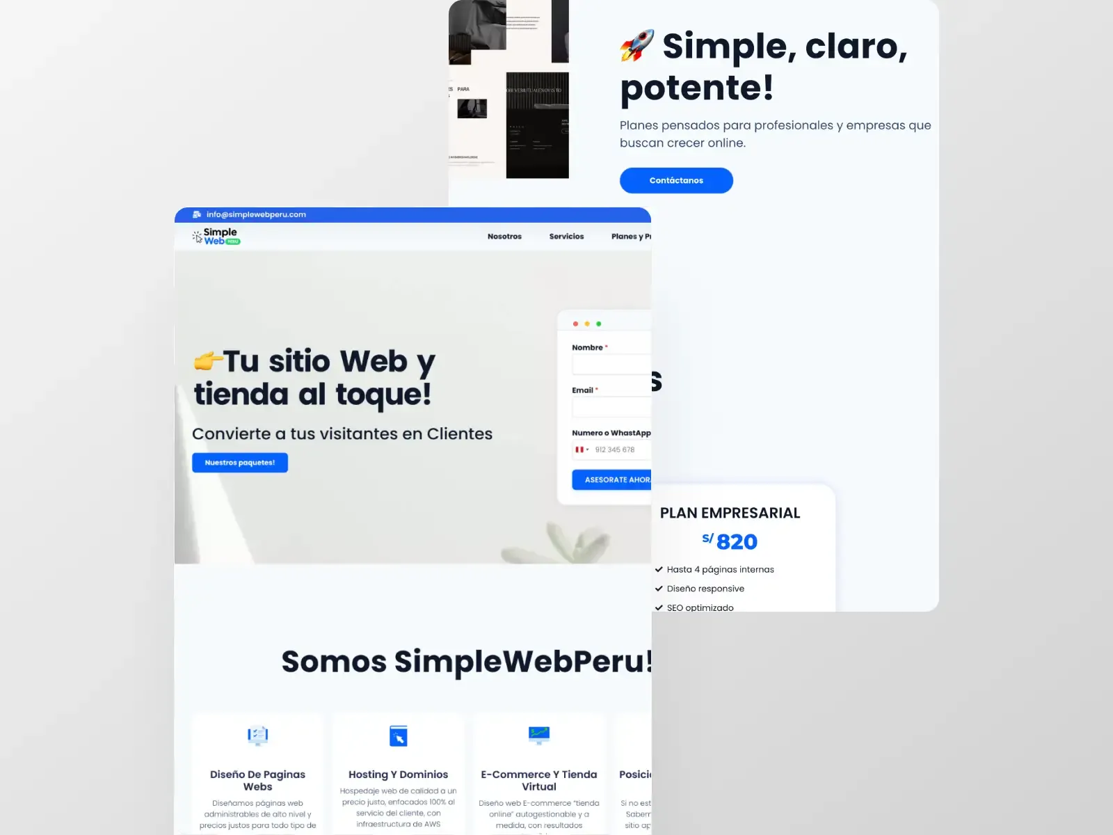 cover preview of SimpleWeb Perú – Diseño y Desarrollo Web Profesional